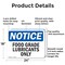 Signmission Food Grade Lubricants Only, 24 in W x Rectangle, Aluminum OS-2PACK-NS-A-1824-L-12820 - alternate 4